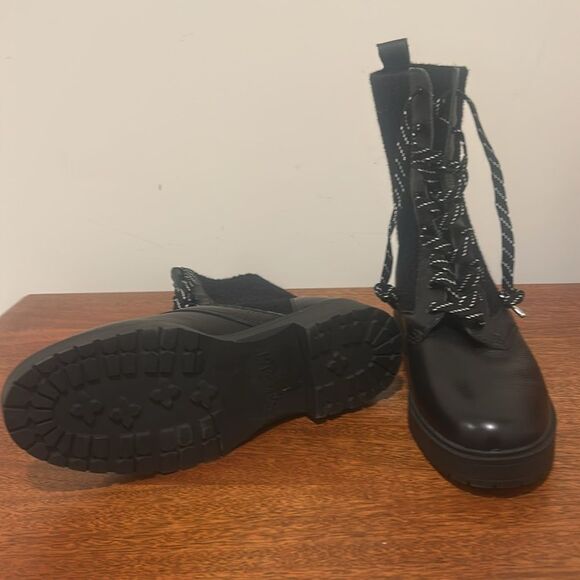 Splendid Scout Black Combat Moto Boots with Lace-Up Design new without box - Picture 5 of 5